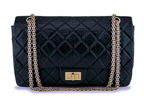 chanel black reissue 227|chanel reissue price.